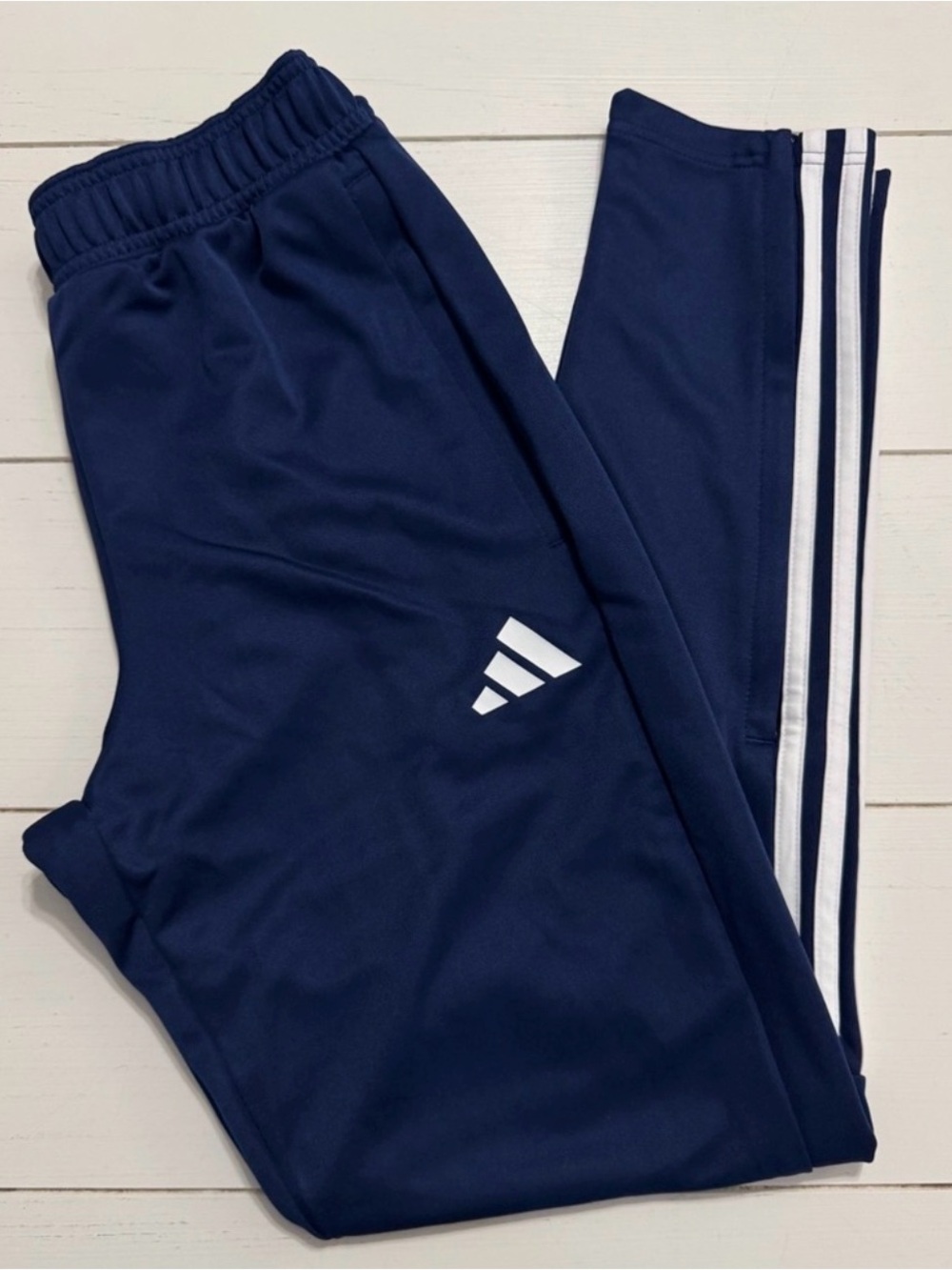 Adidas Navy Joggers with Logo